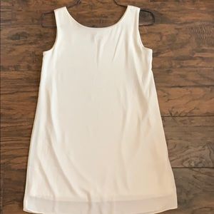 White loose pencil dress
